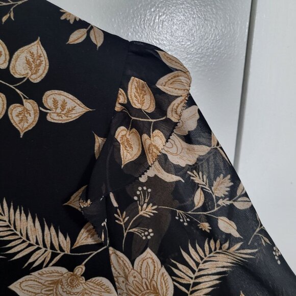 Sanctuary Women's Bold Popover Blouse Top Night Ivy SZ S Black Cream - Picture 4 of 12